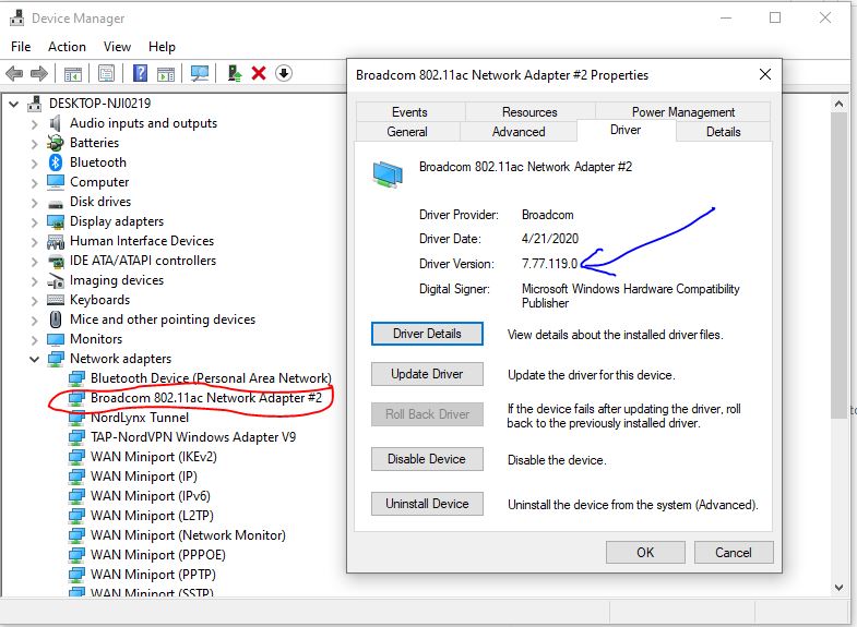 broadcom 802.11 network adapter driver for windows 10
